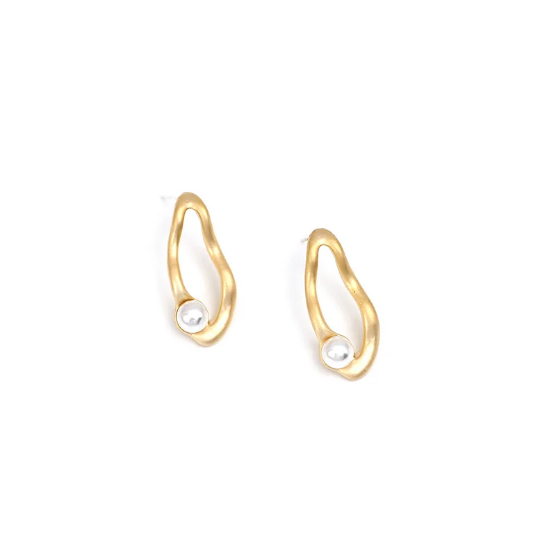 

Fashion Korean Earrings Women Irregular Niche Design Pearl Dangle Earrings Female Jewelry Minimalist Cool Girl Drop Earrings