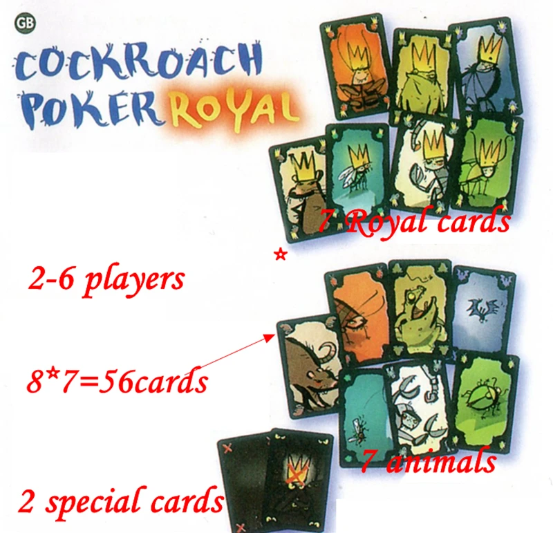 Новая версия kakerlaken таракан покер Royal настольная игра kakerlakenpokerroyal смешная игра в карты семейный праздник игры в помещении