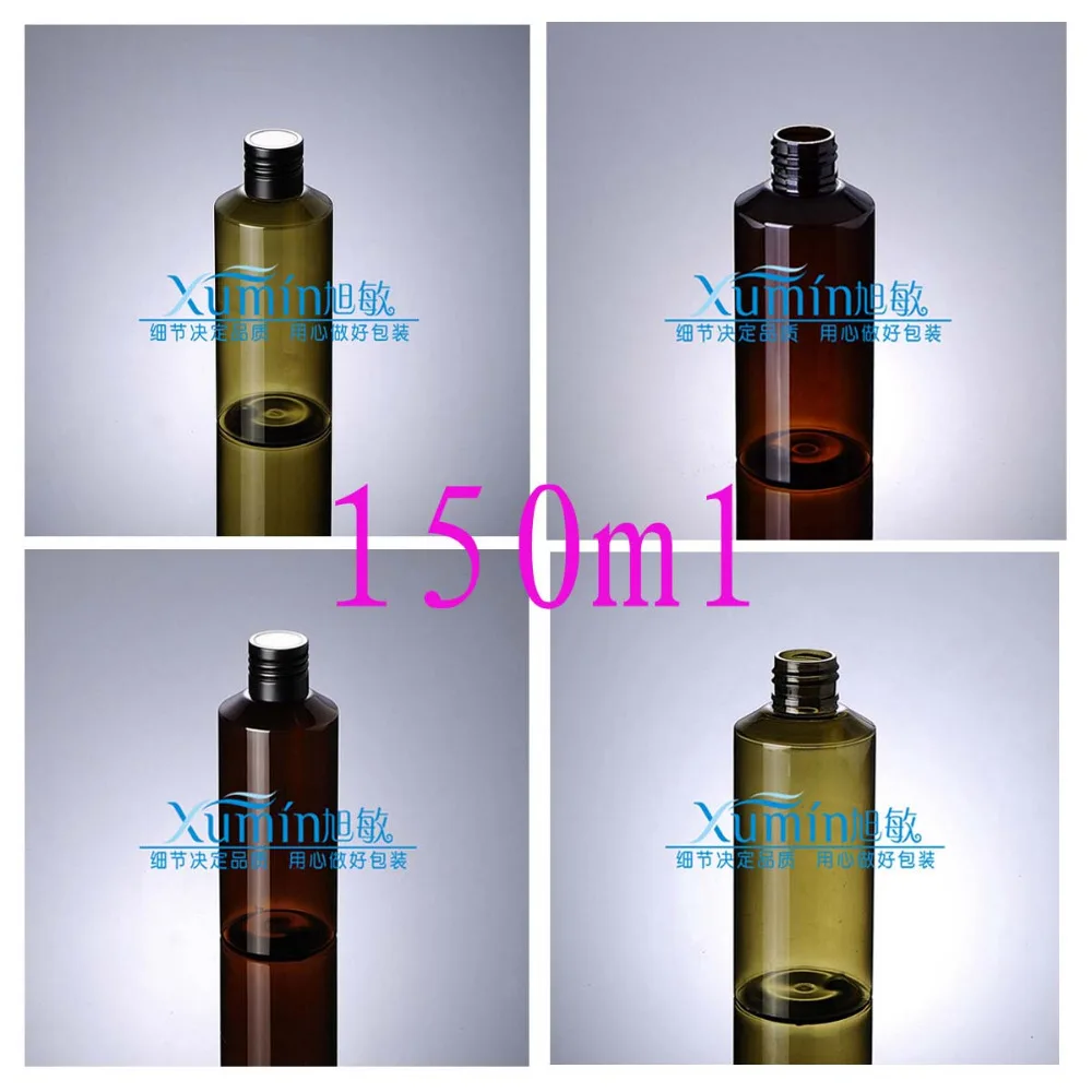 

200pcs/lot Capacity 150ML Inclined shoulder black roll tooth to cover the pure dew bottle PET bottles, plastic bottles