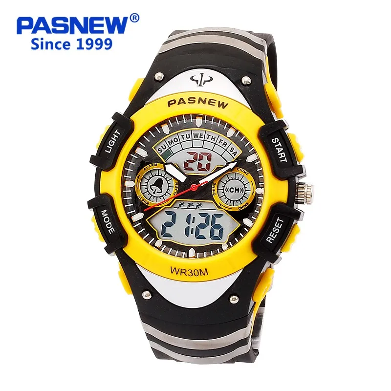Pasnew Children Analog Digital Watch With Jajpan Movement Waterproof