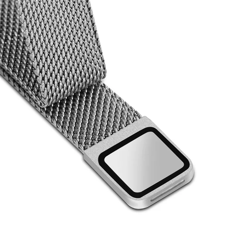 Ремешок для часов + защитный чехол Xiaomi Mi Band 2 роскошный браслет из нержавеющей