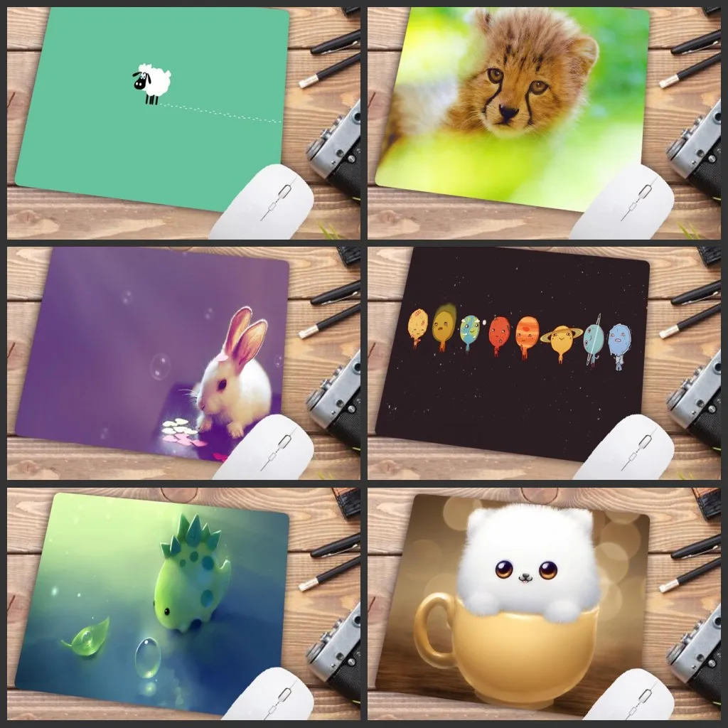 

Mairuige Big Promotion Cute animal Cat Wolf Printed Mousepad for Decorate Desktop Table Creative Diy Small Mouse Pad180*220MM