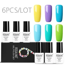 6 шт. ногтей набор замочить от УФ-светодио дный лак для ногтей Long-lasting Набор для маникюра гель лак