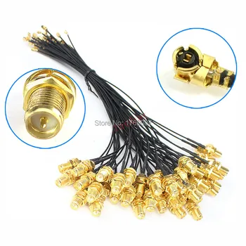 

8in RP-SMA Female Bulkhead to IPX U.fl Female 1.13mm Pigtail RF Cable 20cm