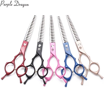 

7" 440C Purple Dragon Animal Scissors Thinning Scissors Dog Scissors Professional Pet Scissors Dropshipping Z4009