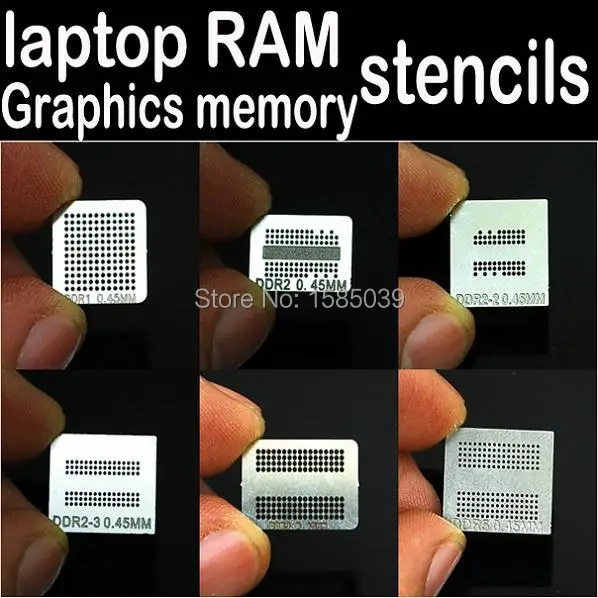 

free shipping 6pcs/lot Directly Heated bga stencils (DDR DDR2 DDR2-2 DDR2-3 DDR3 DDR5) for XBOX360 Memory RAM stencils