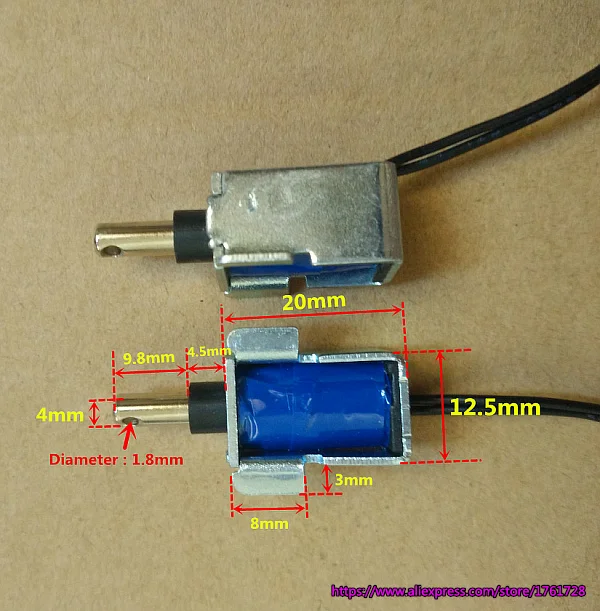 

Micro electromagnet 3V~6V frame style 20*12.5*11mm solenoid,DC suction type~