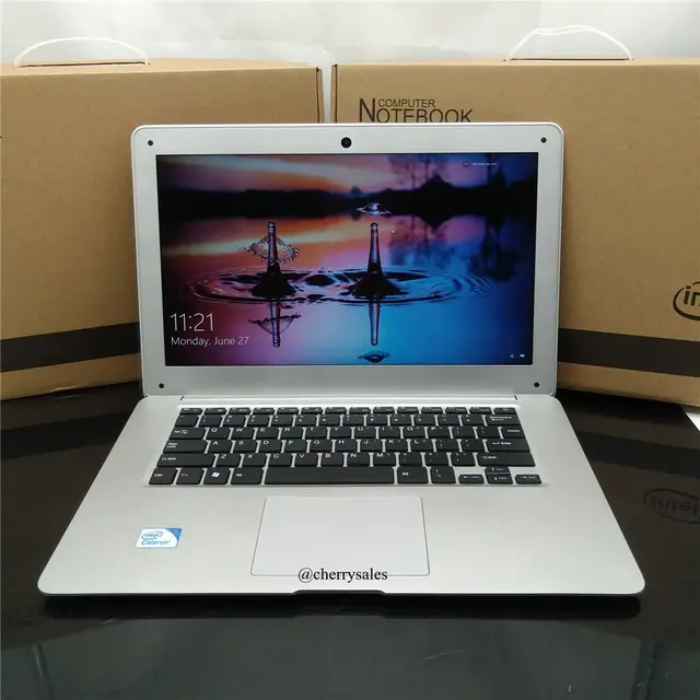 14 inch ultrabook with 4G RAM 64G SSD In-tel Atom X5-Z8300  Windows10 System Laptop HDMI WIFI