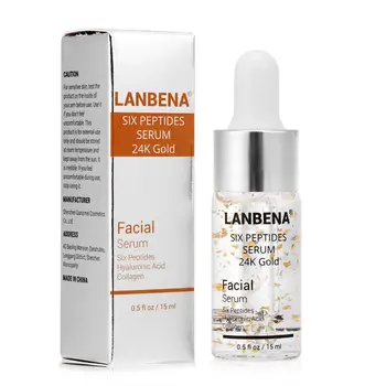 

Facial Skin Six Peptides Serum 24K Gold Anti-aging Serum Anti-wrinkle Firm Fine Lines Moisturizing Repair Serum 15ml Skin Care