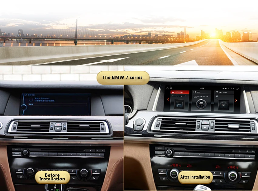 4 Koason px6 Android 8.1 Car Audio Auto GPS Navigation System Media Stereo for BMW 7 Series F01 BNT 2013-2017