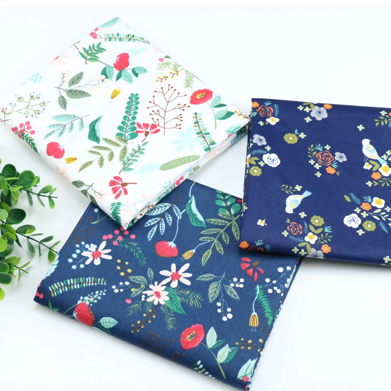 

Woven cloth garden floral cotton fabric diy sewing handmade clothes bedding textile patchwork quilted apron curtain decor tilda