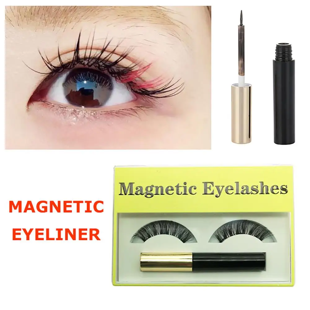 Magnetic False Eyelashes With Magnetic Liquid Eyeliner Set Including 2 Pairs Magnetic Eyelashes Eye Makeup Tool Magnetic False Eyelashes With Magnetic Liquid Eyeliner Set Including 2 Pairs Magnetic Eyelashes Eye Makeup Tool
