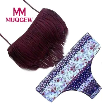 MUQGEW Brand Swimsuit Swimwear Women 2018 Biquini Sexy Tassel Micro Bikini Set Swimming Bathing Suit Beachwear Brazilian Bikini