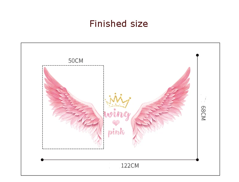 1 шт., большие настенные наклейки с розовыми качающимися перьями, художественный дизайн, наклейка для девочек, гостиной, детская комната, подарок, украшение для дома