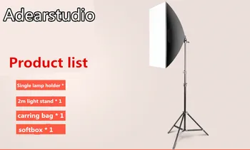 

50x70cm Softbox E27 Lamp Holder Socket Soft Cloth For Photography Studio Lighting Photographic Equipment 2m llight stand cd50 Y