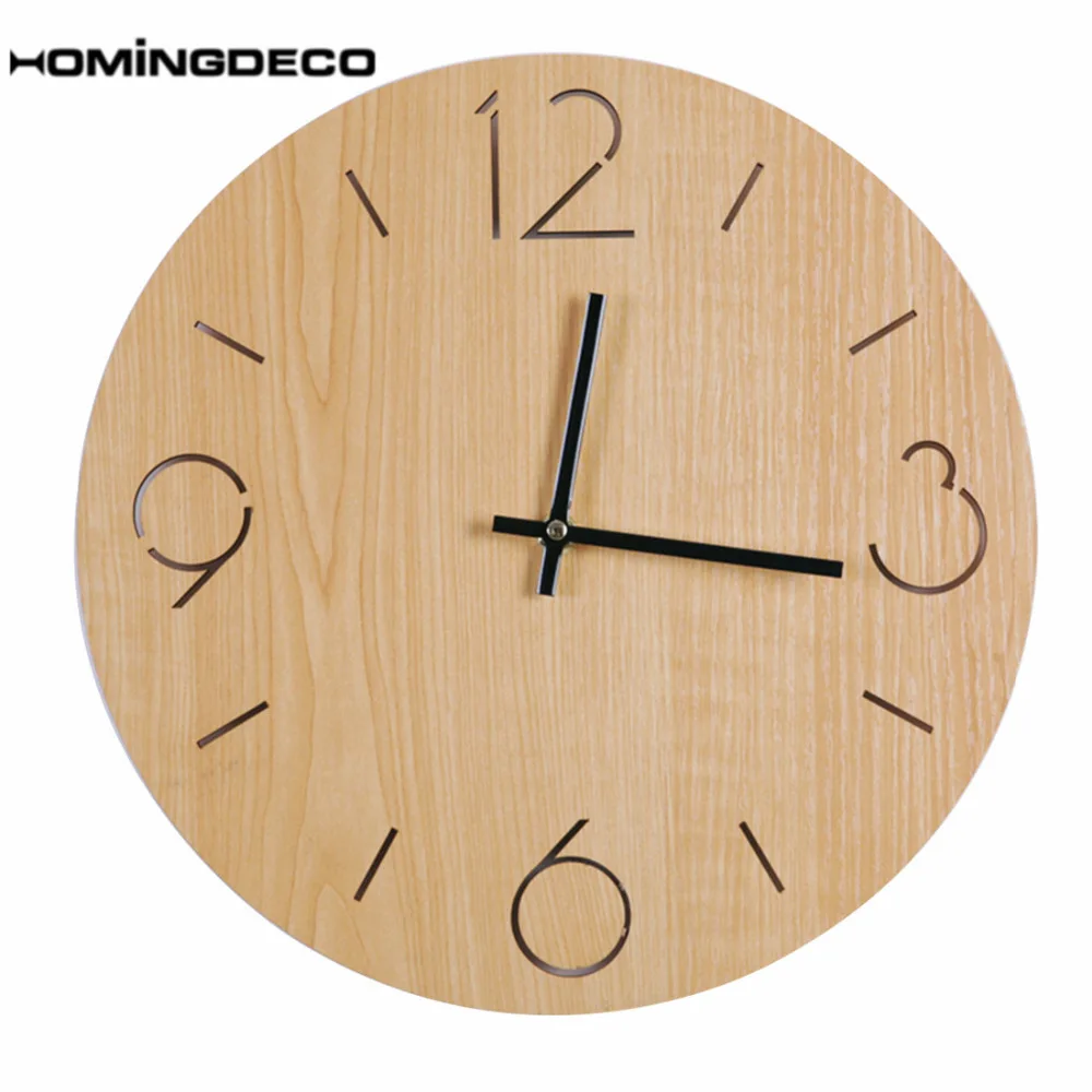 Настенные часы Homingdeco креативные простые беззвучные в сельском стиле для спальни