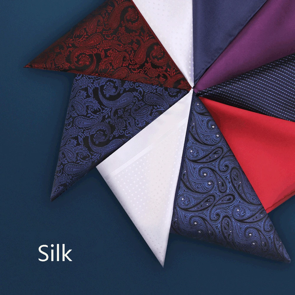 Men's Wedding Bag Handkerchief Silk Pocket Towel Suit Square Towel