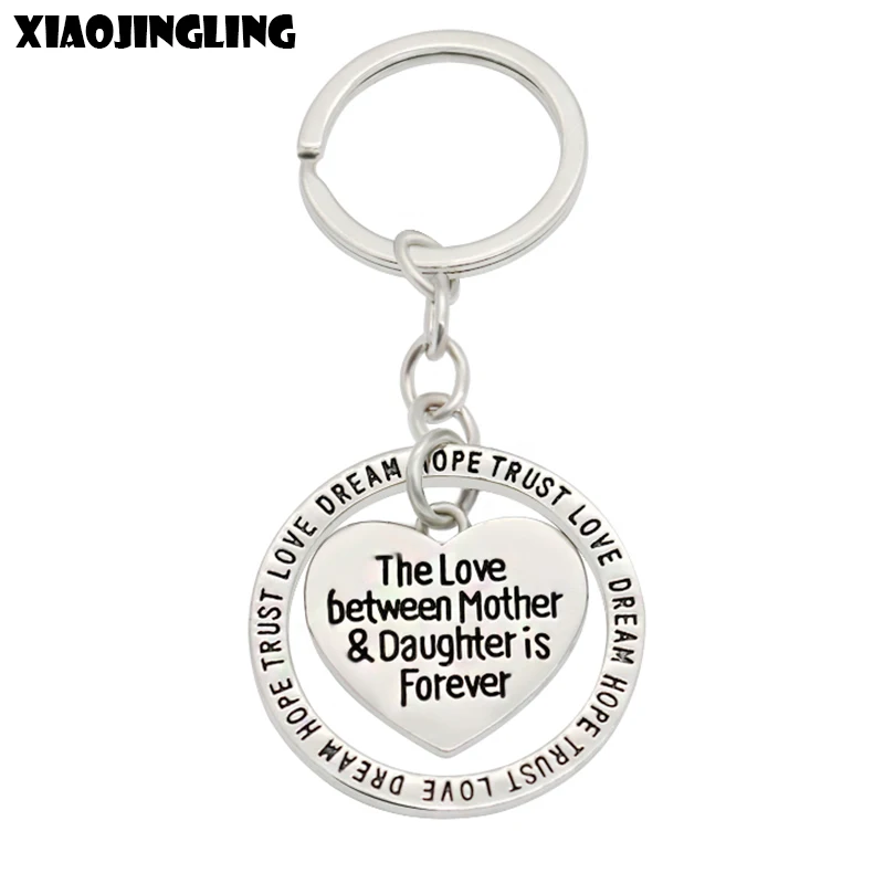 

XIAOJINGLING Key Chains Love Between Mother&Daughter Is Forever Mother's Day Gift Key Rings For Women Jewelry Bag Car Keychains