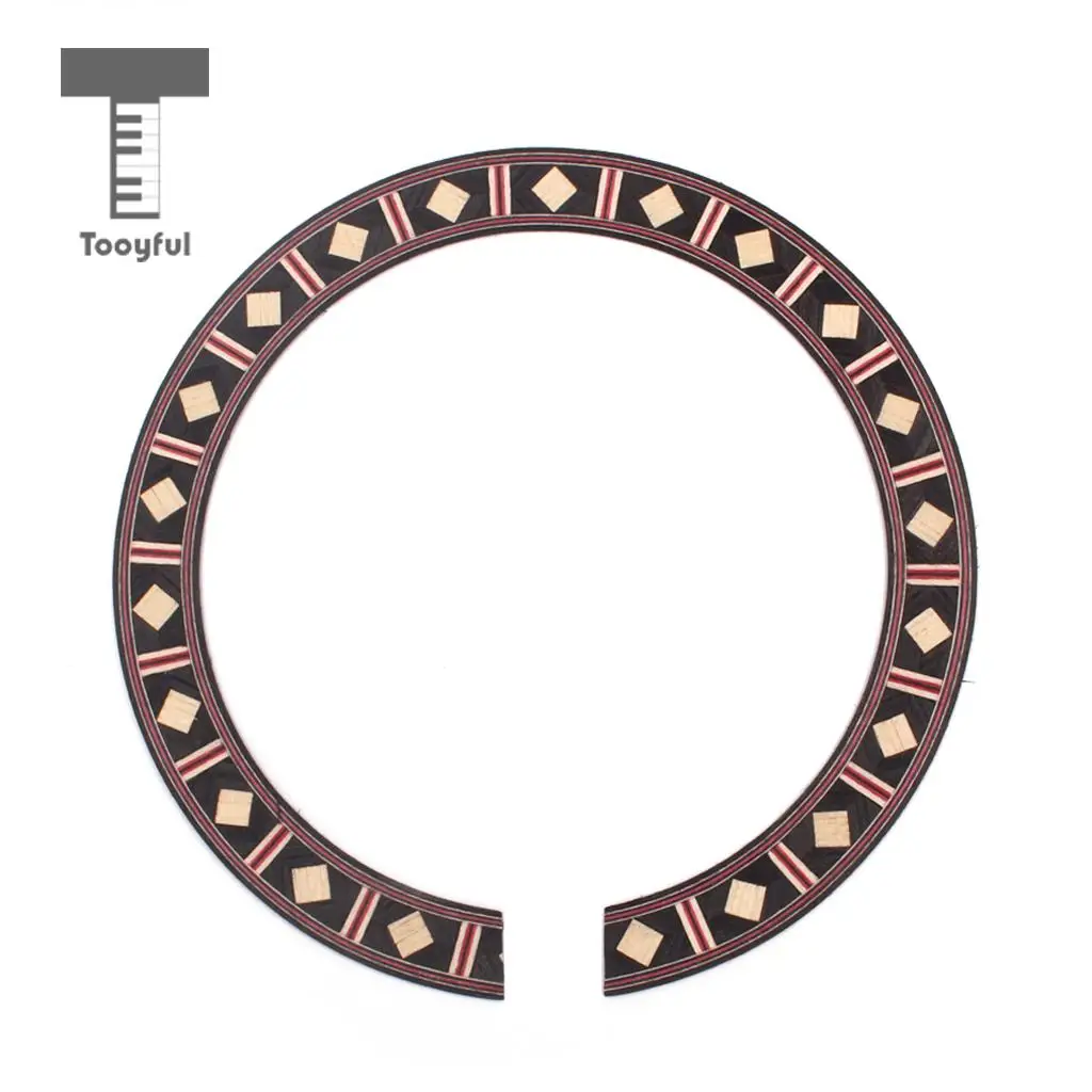 Tooyful 3Pcs Acoustic Guitar Rosette Wood Soundhole Inlay Rosette Luthier Tool Parts