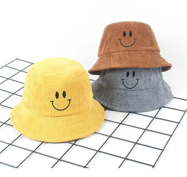 Зимняя детская Панама унисекс со смайликом детские шапки в стиле хип-хоп Gorro для мальчиков и девочек, пляжная шляпа от солнца для рыбалки