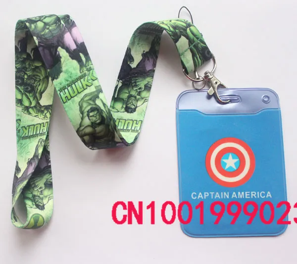 

high quality one Hulk The Avengers Lanyards Neck Strap ID Card Mobile Phone Strap USB Badge Holder Rope Key Chain Gifts #718