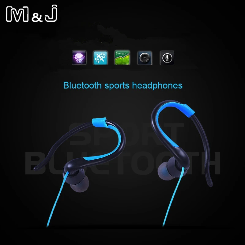 M J Wireless Bluetooth 4 1 Headset Stereo Sport Earphone Studio Music WIth Mic Smart Bass Headphone for iPhone EeubhqJcWn