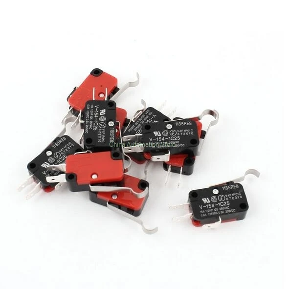 10 шт. V-154-1C25 SPDT 1NO 1NC 3Pin короткий концевой выключатель с прямым рычагом на шарнире