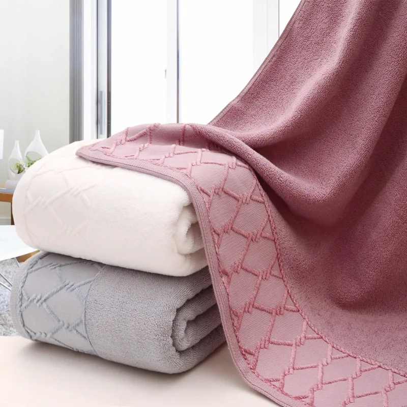 

Face and Bath Towel SET 32 Strands Plain Color Water Absorbtion Cotton Jacquard for Bathroom Beach Hotel