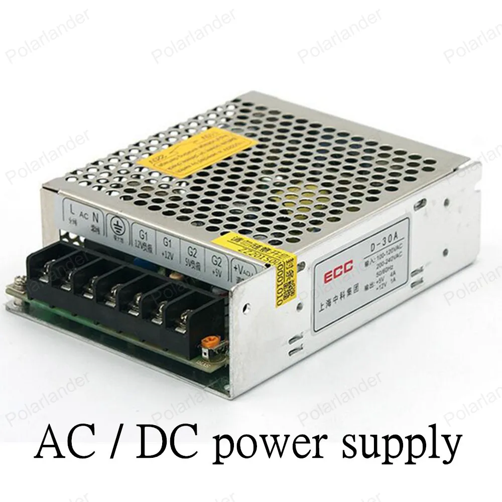 Алюминиевый корпус высокое питание освещение трансформаторы AC/DC 12 V 30 W Двойной выход питания Светодиодные полосы света импульсный адаптер питания