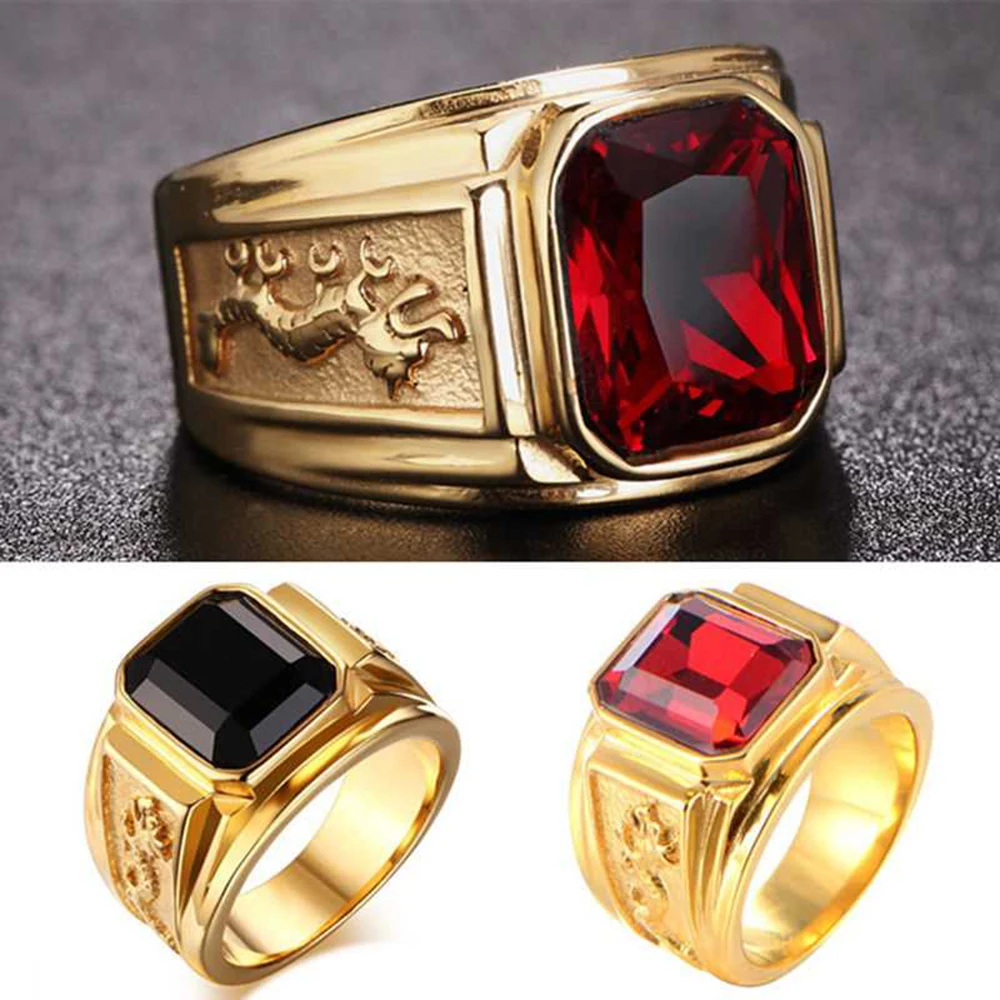 Shengmei Лидер продаж Винтаж CZ циркониевый камень сплав кольцо для мужчин Мода Панк стиль Мужские кольца бижутерия мужские ювелирные изделия