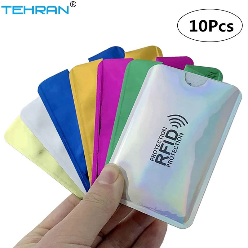 

10 pcs with color anti-scanning card sets anti-theft RFID card protection set identity anti-sweep card sets portable card sets