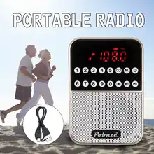 Мини Портативный lcd Цифровой FM Музыкальный радиоплеер динамик TF карта Mp3 динамик плеер USB