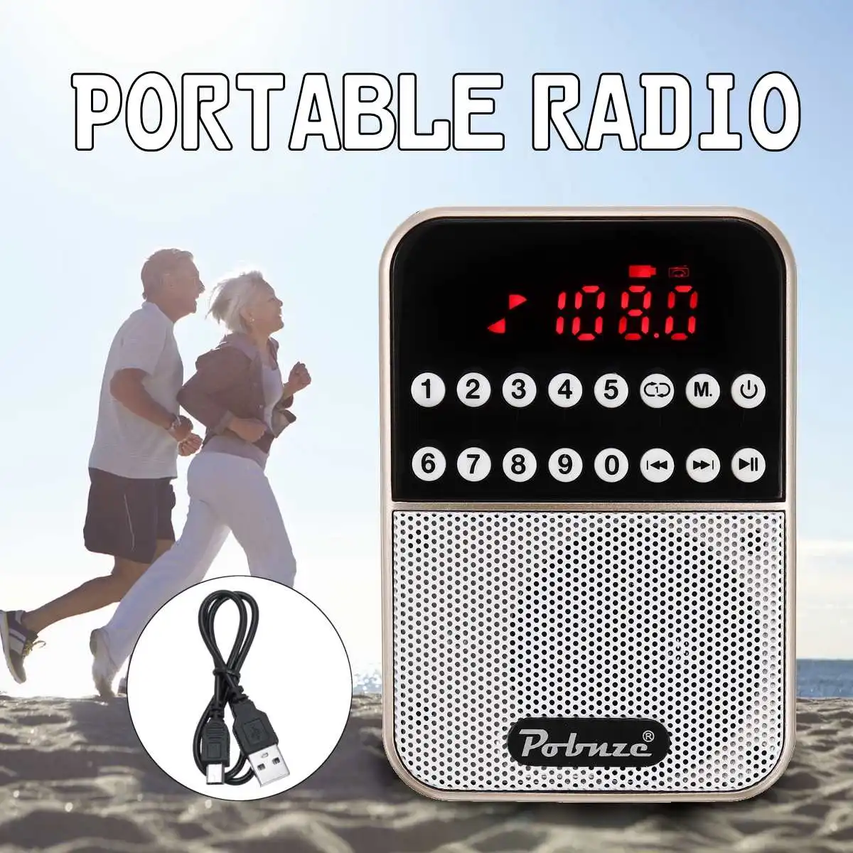 

Mini Portable LCD Digital FM Radio Music Player Speaker TF Card Mp3 Speaker Player USB