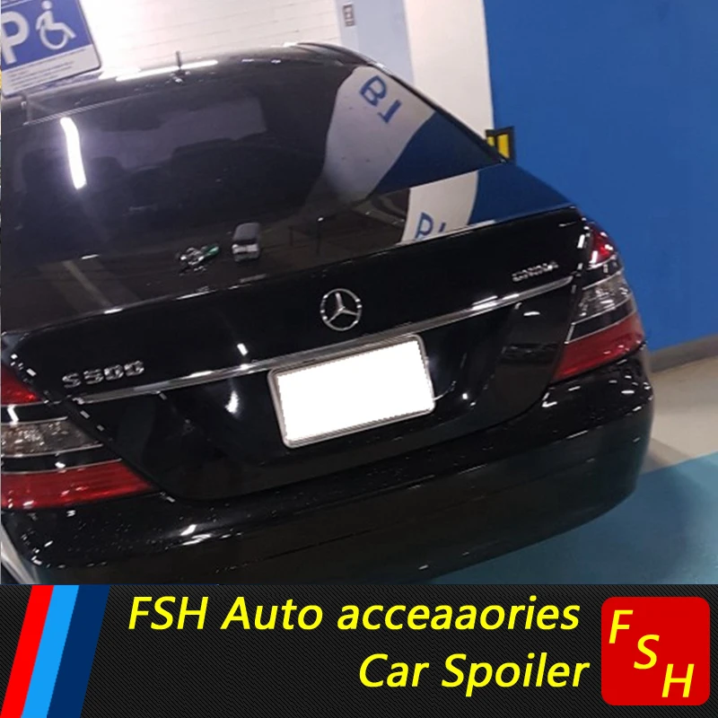 Для Mercedes-Benz S серии W221 S65 ABS Материал заднего крыла первоклассника Цвет спойлер для Benz S300 S350 S400 S550 S600 S63L S65