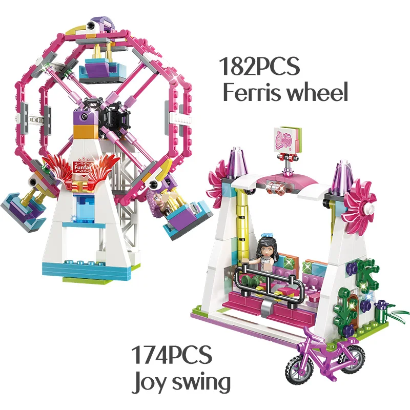 659 PCS Amusement Park Ferris Wheel Rotating Flying Chair Model Building Blocks Legoing Friends Girls Princess Bricks Kids Toys 659 PCS Amusement Park Ferris Wheel Rotating Flying Chair Model Building Blocks Legoing Friends Girls Princess Bricks Kids Toys