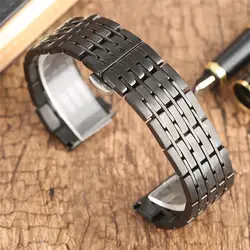 Мм ремешок для часов мм 20 мм 22 мм 24 мм стальной ремешок для часов для мужчин женщин Watchstraps браслет для часов Часы кнопочная скрытая застежка