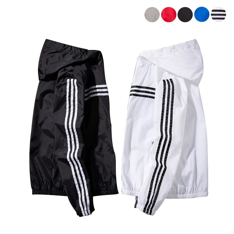 

Hot Sell AD Fashion Men Jacket Camping Bicycle Anti-UV Fishing Clothes Brand Design Hooded Stripe bicicleta Jackets Gym 2019 New