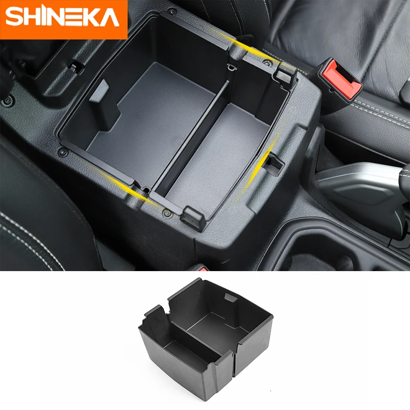 

SHINEKA Stowing Tidying For Jeep Wrangler JL 2018+ Central Organizer Tray Armrest Storage Box For Jeep Wrangler JL Accessories