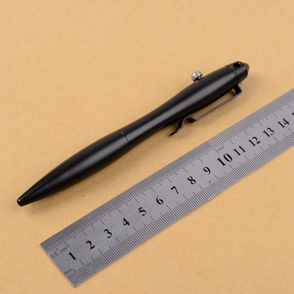 Самообороны тактическая ручка для самообороны Портативный для повседневного использования, инструмент для персональный Для женщин безопасности Алюминий сплав анти-Атака черного и золотого цвета