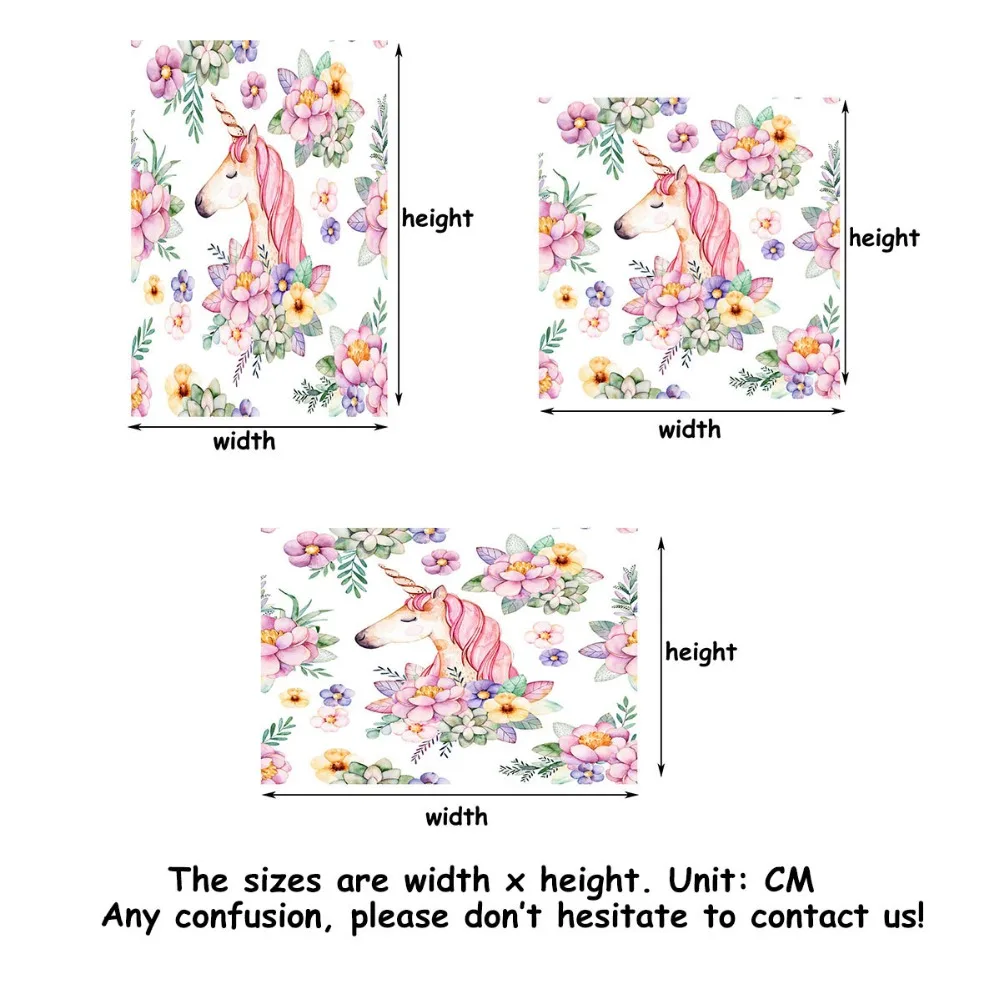 Laeacco Sweet Unicorn Birthday Party Wallpaper Post Child Portrait Photography Backdrops Photographic Backgrounds Photo Studio