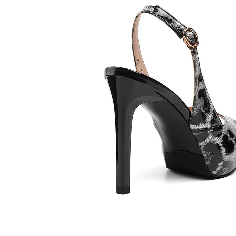 SARAIRIS/Коллекция 2019, распродажа, модные летние вечерние туфли из натуральной кожи с леопардовым принтом, женские пикантные босоножки из