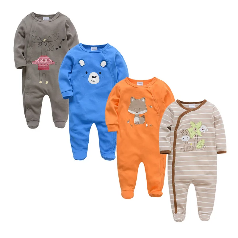 Весенний Детский комбинезон с длинными рукавами; одежда для маленьких девочек с рисунком; Одежда для новорожденных мальчиков; хлопковый комбинезон; Пижама детская - Цвет: PY108611404345