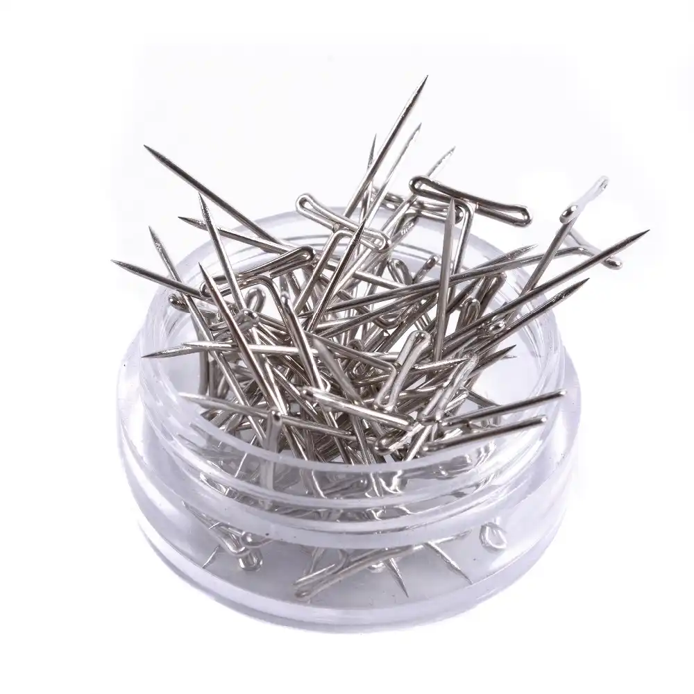 100 шт. T PINS (25 мм) для парик на поролоновая насадка Стиль булавки иглы натуральных