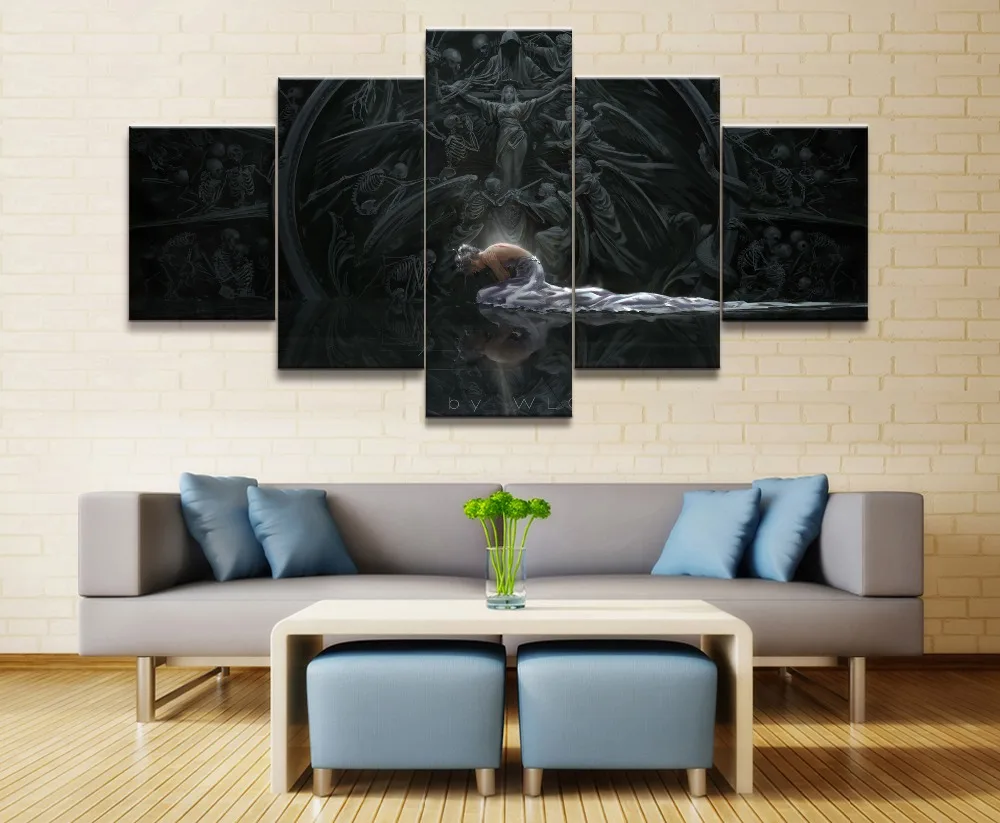 

Ghost Blade Angel Princess Anime 5 Piece HD Print Wall Art Canvas Art For Living Room Decor Painting Wall Art Canvas Home Decor