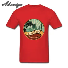 Camiseta Retro de algodón de talla grande para hombre de los años 80 con diseño clásico de la ciudad de Charlestón Skyline Carolina del Sur