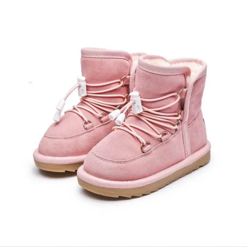 

2019 Winter new children snow boots kids sneakers boys/girls rubber boots warm shoes with fur princess baby boots size 21-30