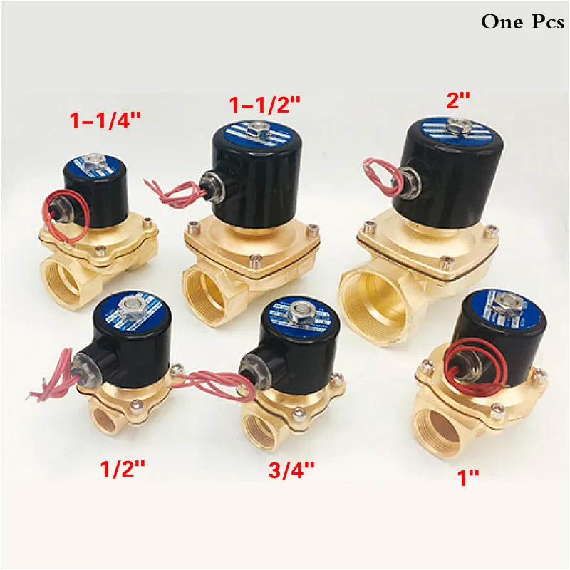 1/2&quot-2&quot BSP NPT 2 Way Brass Solenoid Valve Water Female Thread Pulse Electric Magnetic Switch Check | Обустройство дома