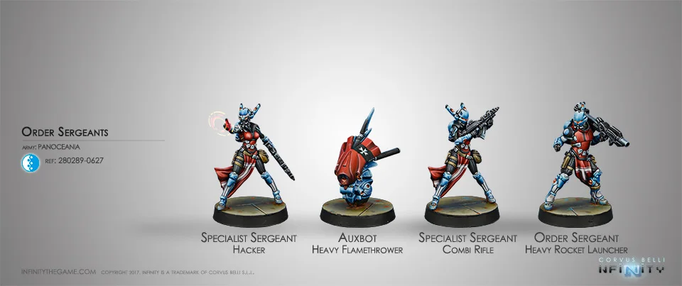[Loong Way Miniatures] Corvus Belli Infinity 0627 заказ SERGEANTS 32 мм Металлические Миниатюрные | Игрушки и