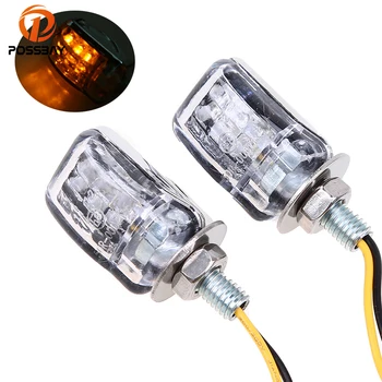 

POSSBAY Motorcycle LED Turn Signals Light Scooter Flasher Universal for Yamaha Harley Suzuki Bandit 600 Sportster Off Road Light