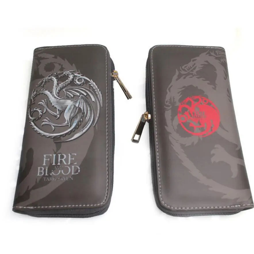 

New Arricval 3D American TV Game of Thrones Anime Long Wallets Men Women Students Money Phone Cards Holder Coins Bag L023